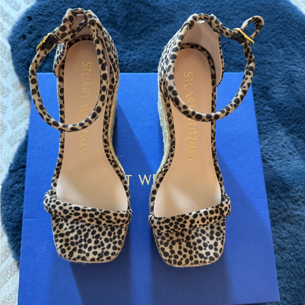 Stuart Weitzman Leopard Print Wedges